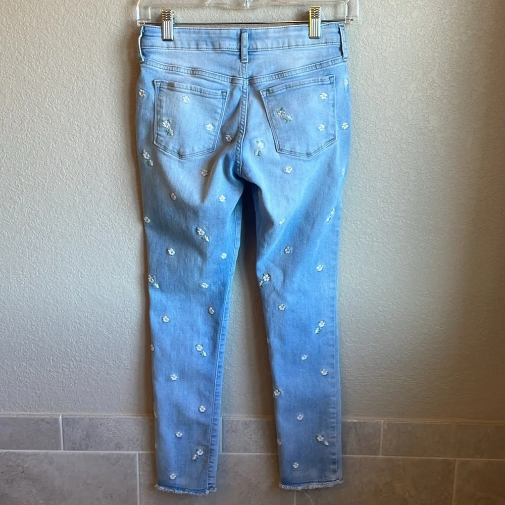 GAP Kids Embroidered Floral Skinny Jeans